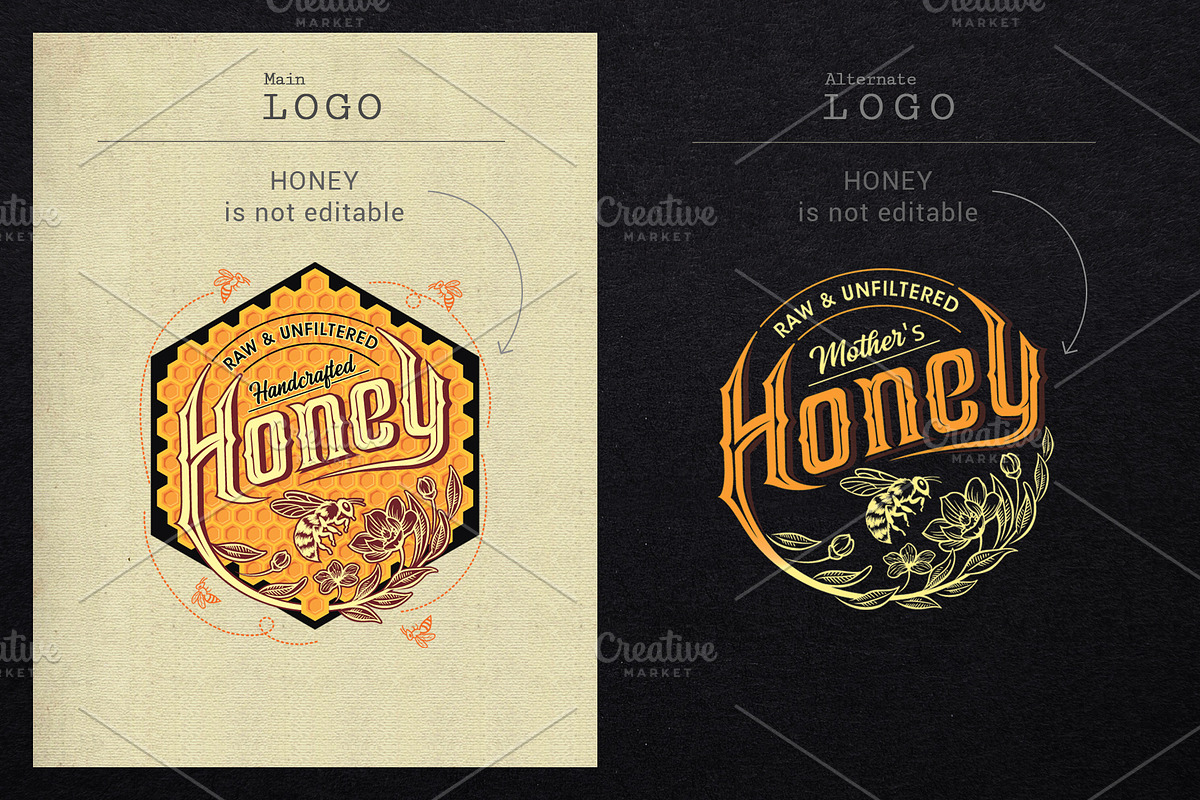 Honey Label_V1, a Branding & Logo Template by Shwet Art (Photo 1 of 6)
