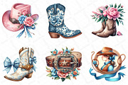 Cute Chinoiserie Cowgirl Sublimation, an Illustration by DreamPrint404 (Thumbnail 2 of 7)