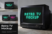 Retro TV Mockup, a Product Mockup by Pitchlook.Studio (Thumbnail 1 of 4)