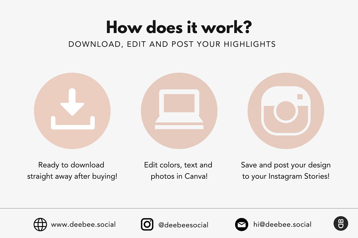 Gold Instagram Highlights Canva, a Graphic by DeeBeeDesign (Photo 7 of 7)