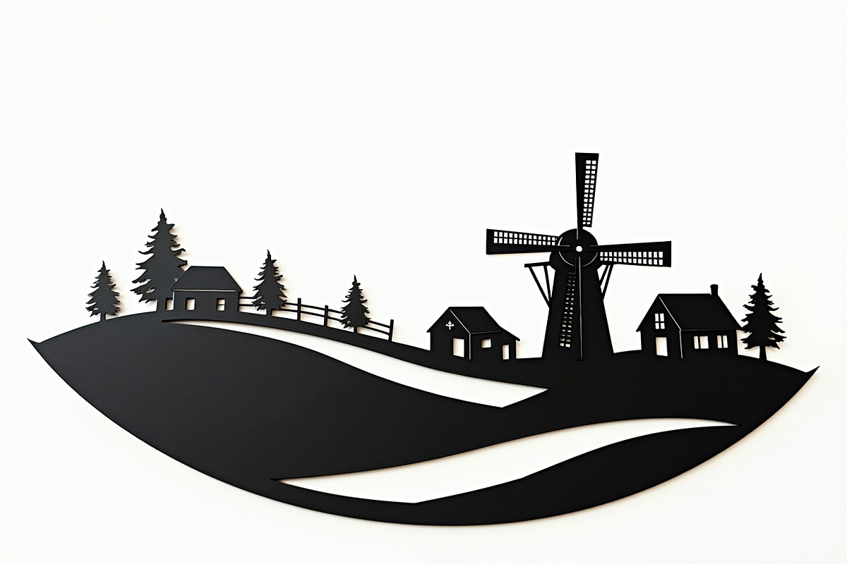 Dutch Windmill Field Set, an Illustration by Creativeshirt (Photo 8 of 10)