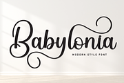 Babylonia | Script Font, a Handwritten Font by Scratchones (Thumbnail 1 of 9)