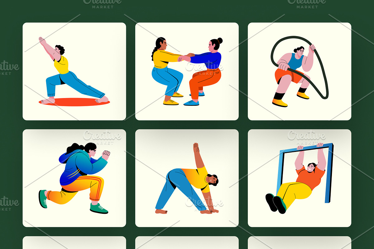 Fitness and Health Illustration Art, a Healthcare Illustration by Brickclay (Photo 8 of 9)