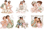Valentine Wedding Couple Clipart, an Illustration by OK Design (Thumbnail 3 of 6)