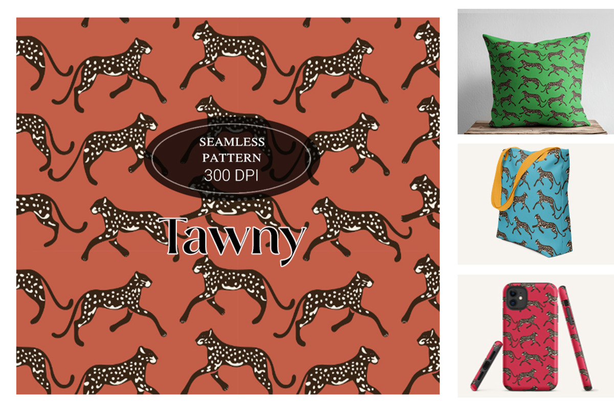 Tawny - Leopard Seamless Pattern, an Animal Illustration by Brush Berry Studios (Photo 1 of 6)