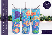 Watercolor fish tumbler wrap, an Object Graphic by AnastasiaWatercolor (Thumbnail 1 of 4)