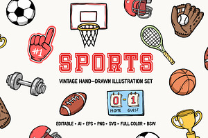 Hand Drawn Sports Clipart