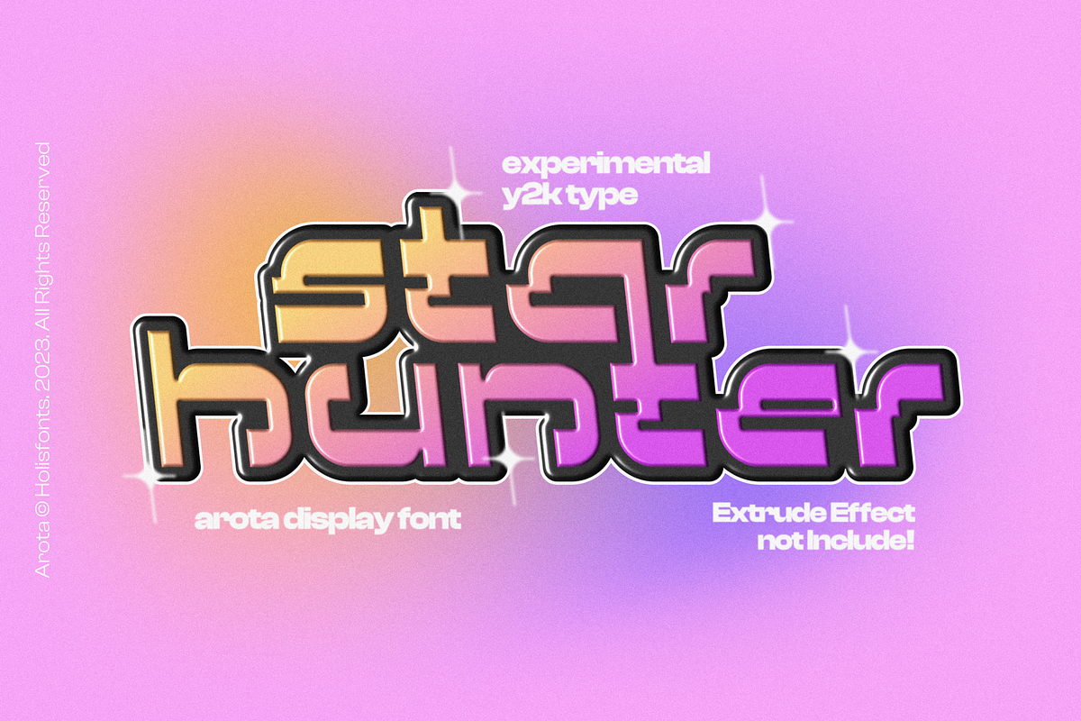 Arota Y2k, a Sans Serif Font by 24Design Studios (Photo 7 of 13)