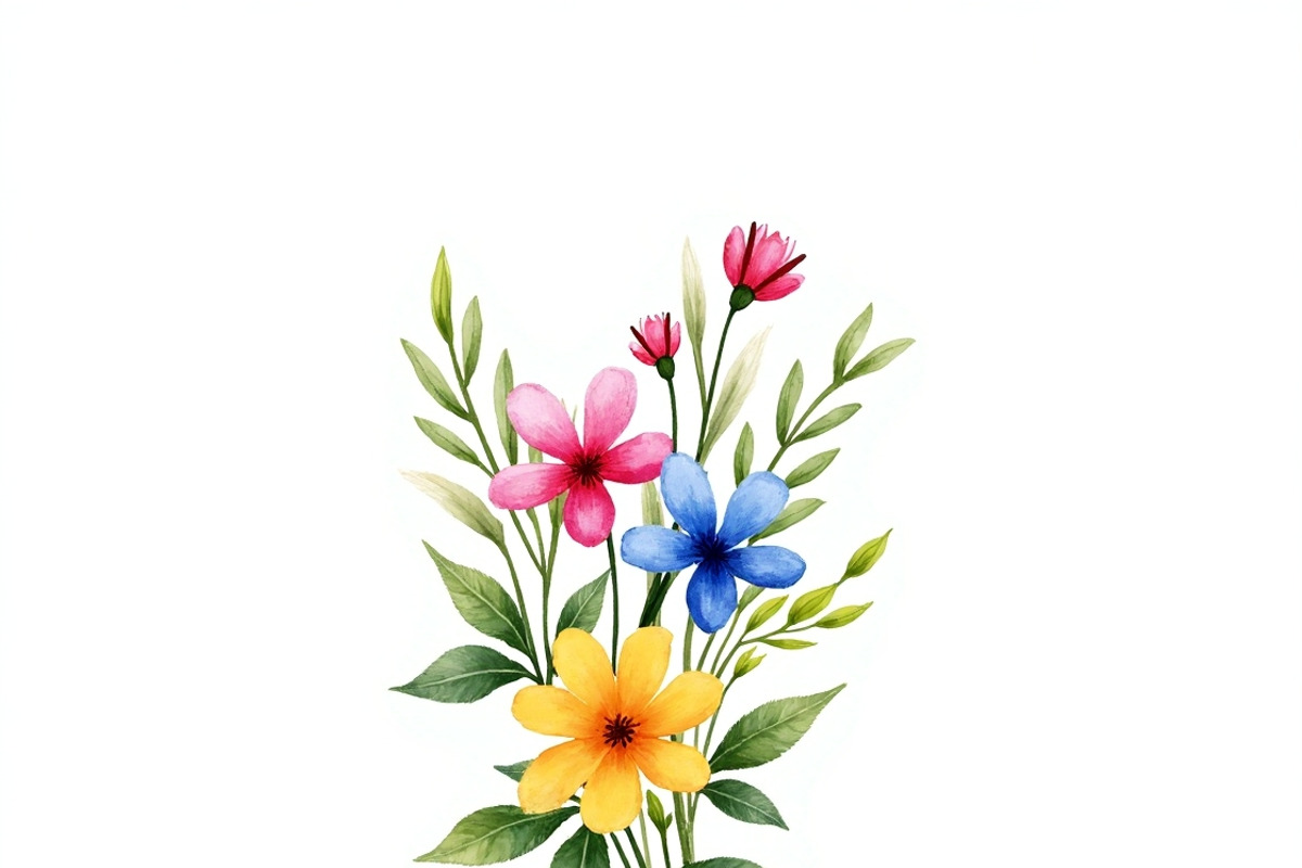 Vibrant Watercolor Floral Bouquet Bu, an Illustration by BIPLOB EXPERT (Photo 6 of 14)