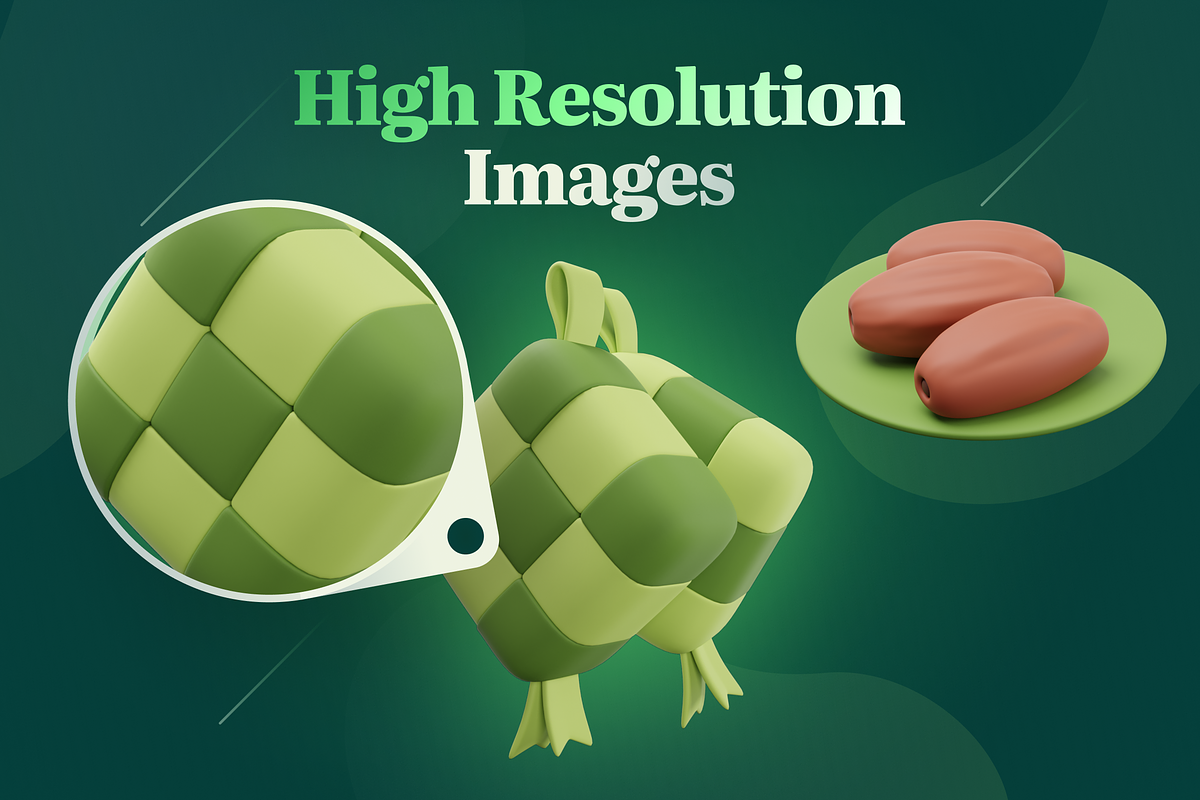 Islamic Ramadan Eid 3D Icon Set, an Object 3D Model by Illustraly Design (Photo 4 of 8)