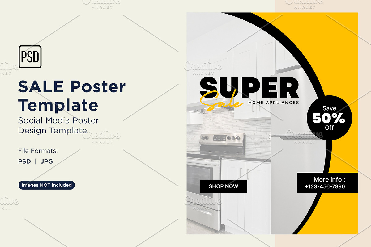 Sale Marketing Poster Design 01, a Social Media Template by shahsoft (Photo 1 of 2)