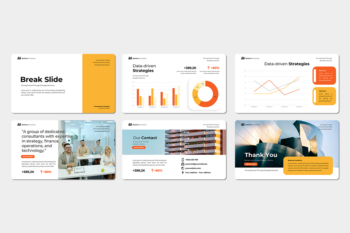 Business Consulting Keynote Template, a Presentation Template by Iqsiart Studio (Photo 3 of 3)