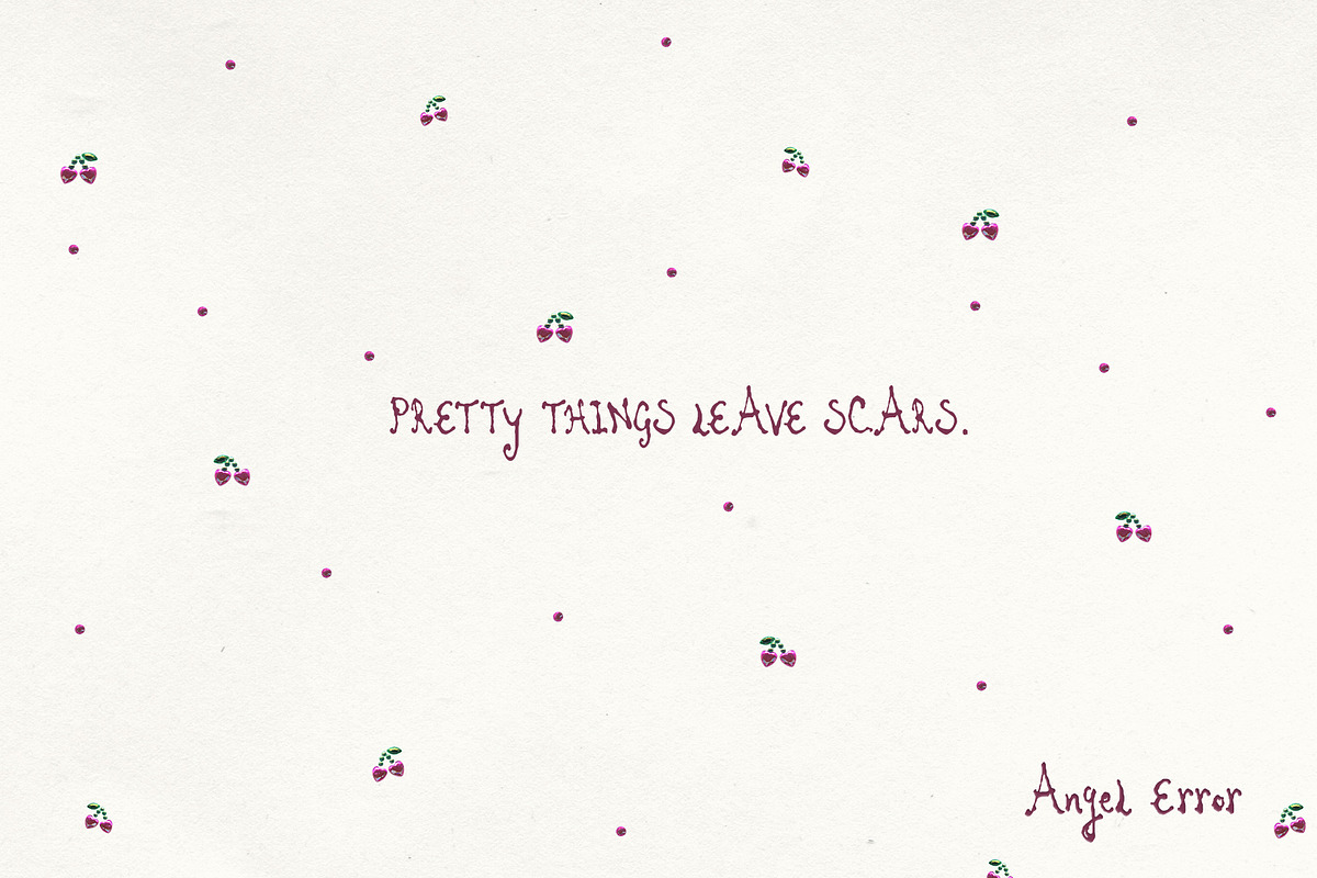 Angel Error: Handwritten Font, a Handwritten Font by Mneme (Photo 3 of 9)