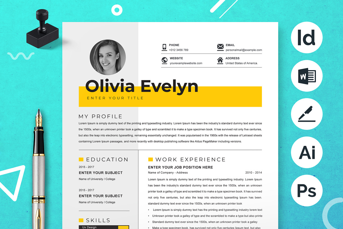 JOB WINNING RESUME - 50 TEMPLATES, a Resume Template by ResumeInventor (Photo 140 of 184)