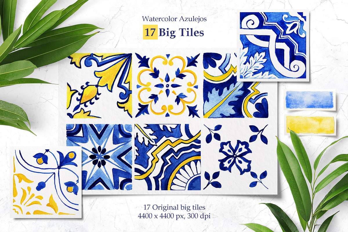 Portuguese Azulejos Tiles & Patterns, a Pattern Graphic by ilonitta (Photo 2 of 17)