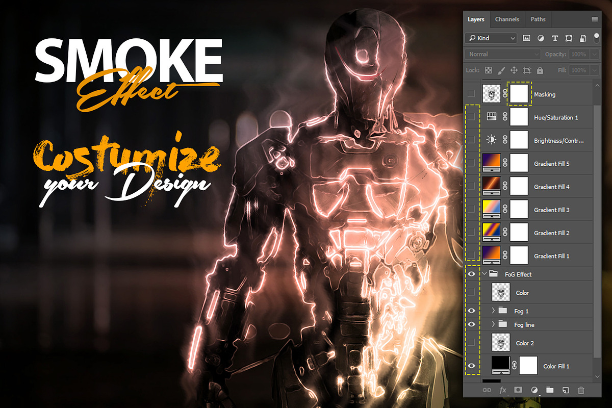 Smoke Effect Photoshop Action, an Action Add-On by yantodesign (Photo 11 of 11)