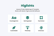 Lawyer Finder Mobile App UI Template, an UI Kit Template by RiveupDigital (Thumbnail 2 of 8)