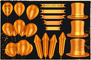 New Year 3D PNG Items Pack, an Object Graphic by pixaroma (Thumbnail 6 of 22)