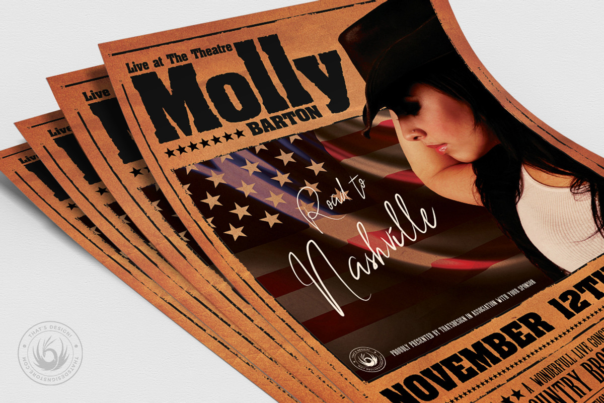 Country Live Flyer Template V2, a Flyer Template by ThatsDesignArt (Photo 5 of 7)
