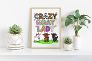 Crazy Goat Lady PNG, an Illustration by Craft Nest (Thumbnail 4 of 6)