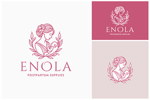 Baby Mother Newborn Postpartum logo, a Branding & Logo Template by Enola99d