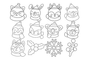 Christmas Winter Animals Set 1