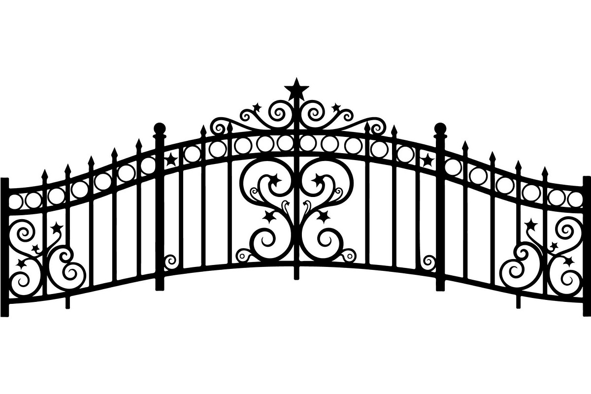 Luxury Scrollwork Iron Fence, an Object Graphic by Designer_Momina (Photo 11 of 14)
