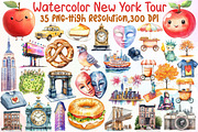 New York Tour Clipart, an Illustration by Sublimation Artist (Thumbnail 1 of 6)