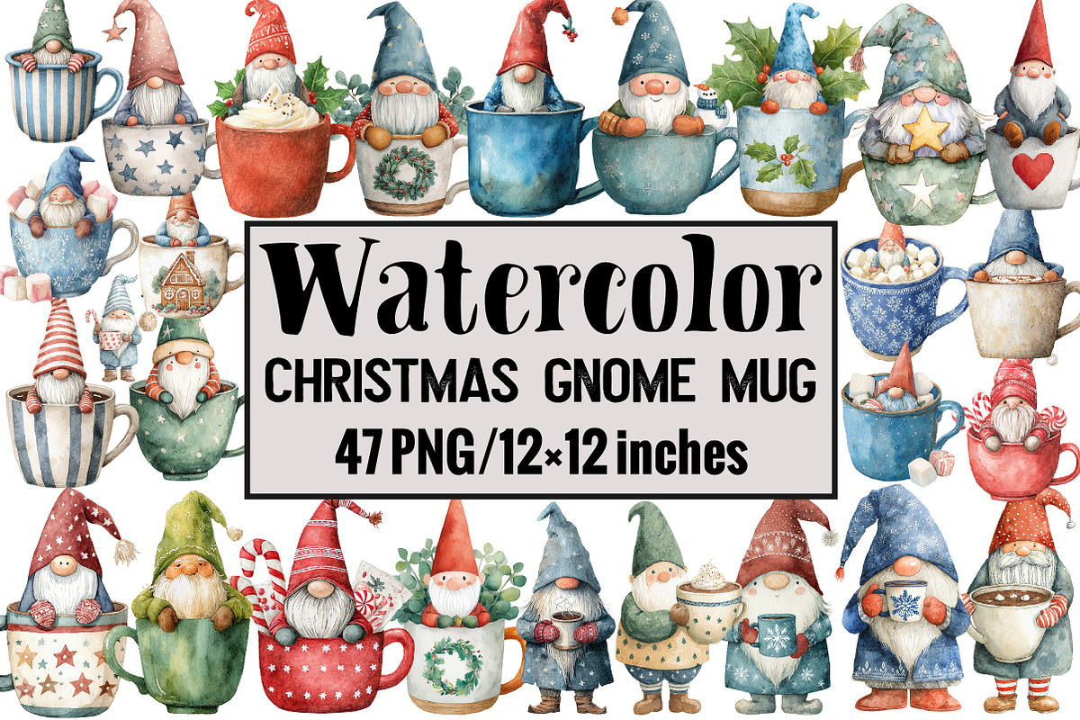 Christmas Gnome Mug, an Illustration by Design Market (Photo 1 of 3)