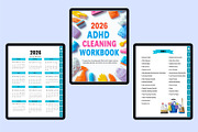 Digital 2026 ADHD Cleaning Workbook, a Stationery Template by Shumaya (Thumbnail 3 of 4)