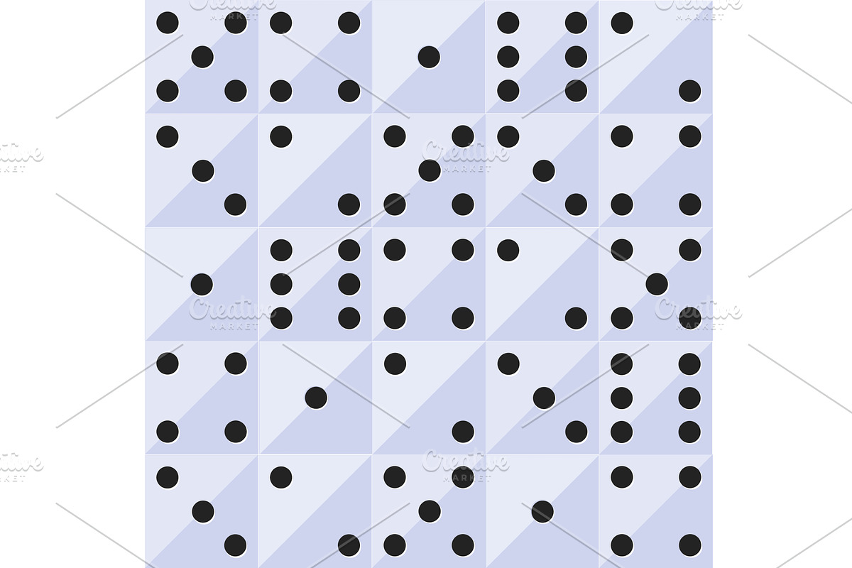 Gambling dice with round numbers for, a Texture Illustration by Vectorbuum