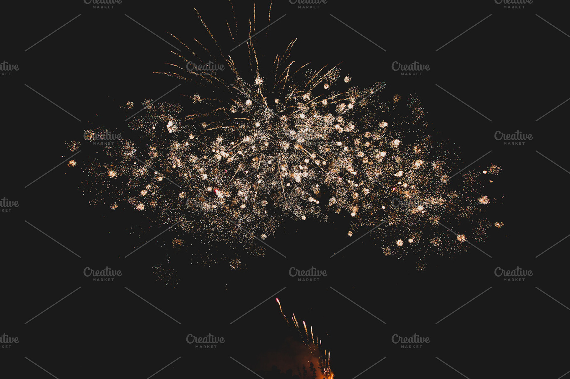 Fireworks in night sky containing abstract, background, and beautiful, an Arts & Entertainment Photo by REDpillz