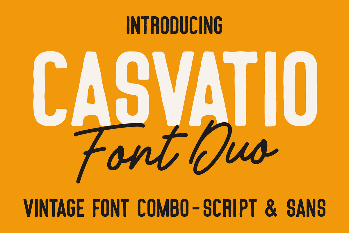 Casvatio Font Duo Script Sans, a Script Font by Maulana Creative (Photo 1 of 7)