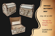 Mini butterfly chest - laser cut, an Object Graphic by Unicornspedia (Thumbnail 1 of 3)