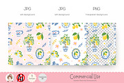 Chinoiserie Lemon Seamless Pattern, a Pattern Graphic by Chonnieartwork (Thumbnail 4 of 5)