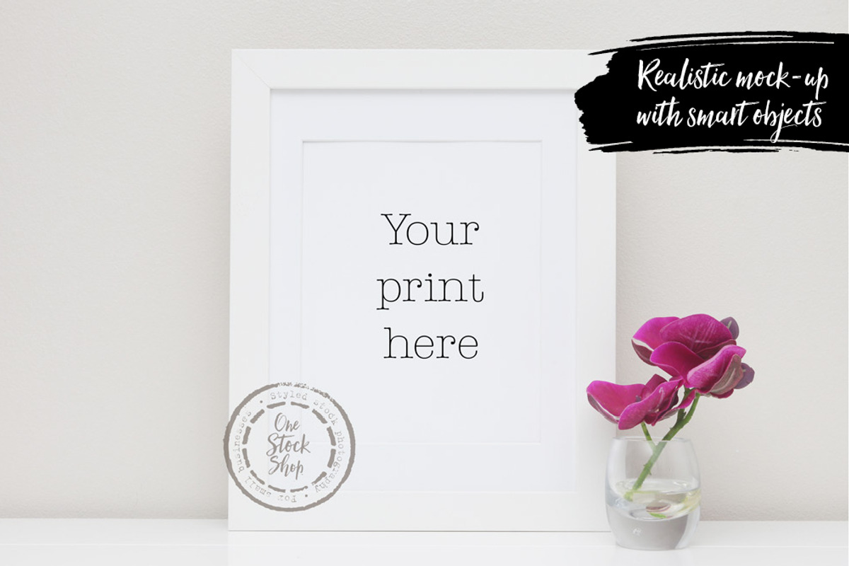 Styled Frame Mockup - orchids, a Print Template by One Little Creative (Photo 1 of 2)