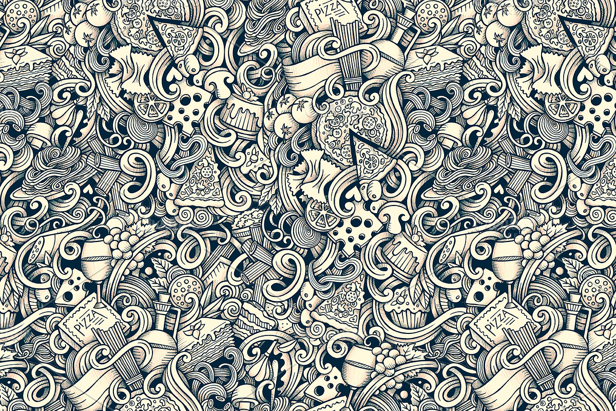 Italian Food Graphics Patterns, a Pattern Graphic by BALABOLKA (Photo 3 of 6)