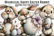 Whimsical Easter Rabbit Clipart, an Illustration by Dream Creation (Thumbnail 1 of 7)