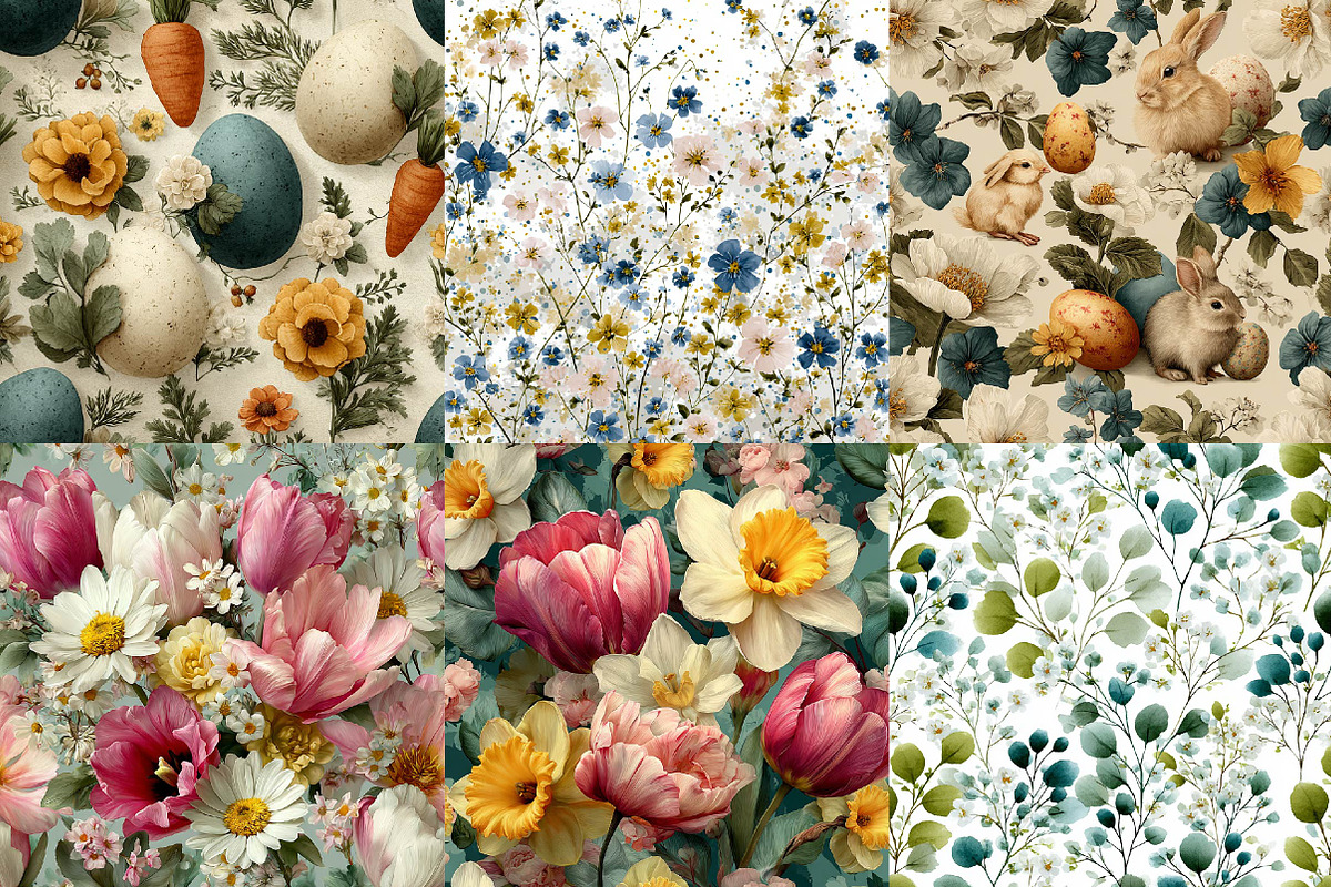 Seamless Easter Digital Paper, an Illustration by DreamPrint404 (Photo 4 of 5)