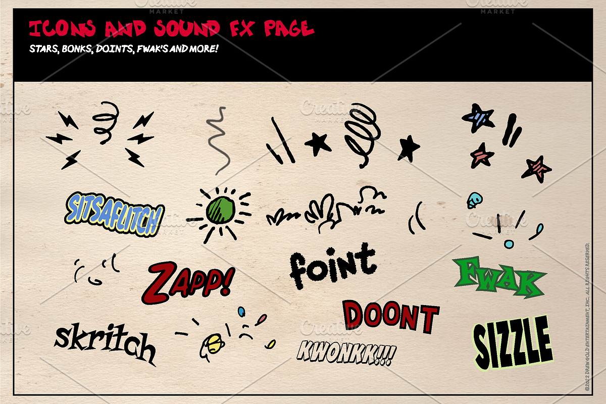 Comic Strip Kit By Fuzzy Poet, a Presentation Template by Fuzzy Poet by DG2 (Photo 10 of 14)