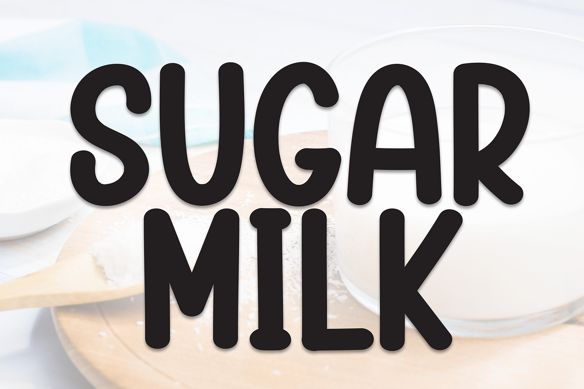 Sugar Milk | Script Font, a Script Font by Scratchones (Photo 1 of 8)