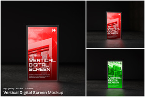 Vertical Digital Screen Mockup, an Advertising Mockup by Unerispace