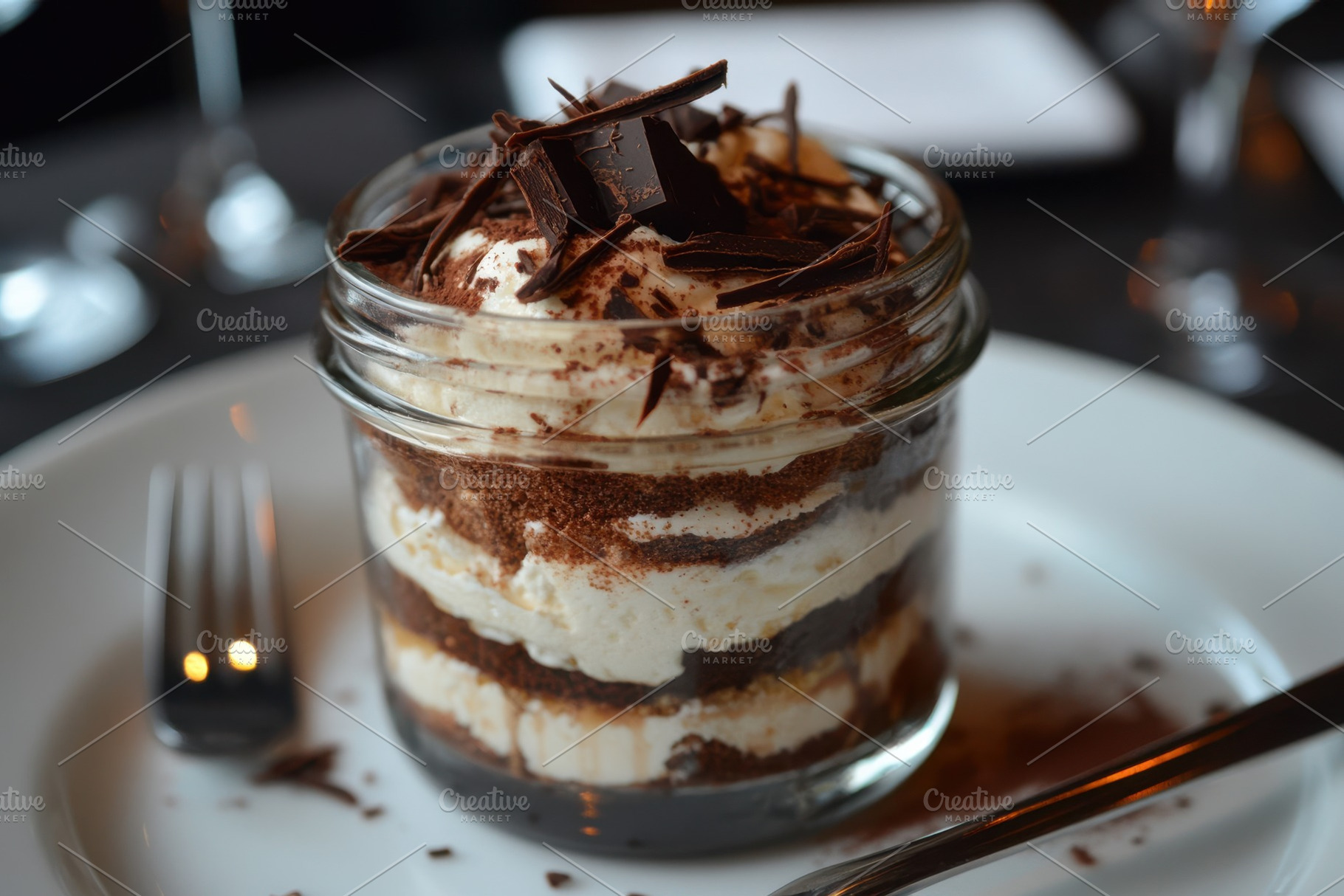 Delicious Tiramisu Dessert in a Jar, a Background Photo by Pixeness