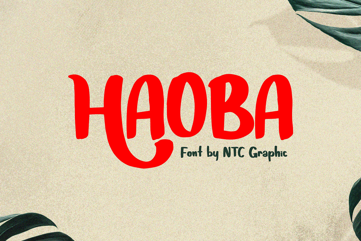 HAOBA Playful Brush Font, a Handwritten Font by NTC Graphic (Photo 1 of 5)