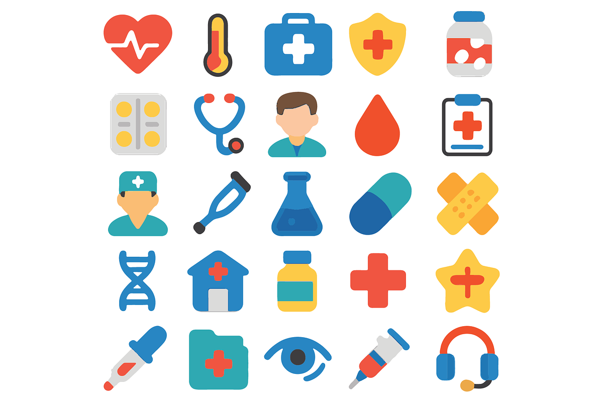 Medical & Healthcare Icons Set, an Object Graphic by RT Studio