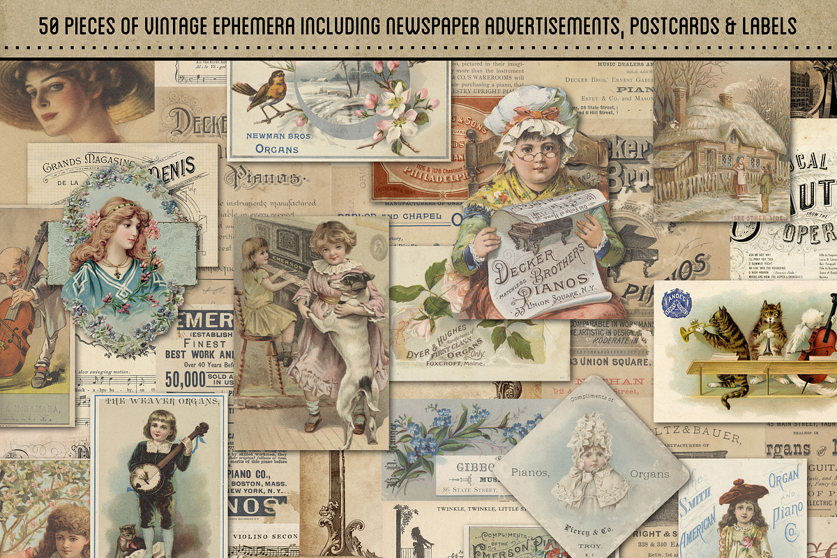 Vintage Ephemera - Music, an Object Graphic by Lucky Girl Creative (Photo 2 of 4)