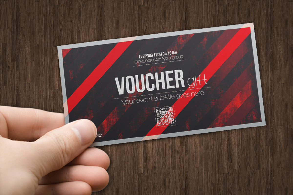 DEVIL RED - GIFT VOUCHER, a Card Template by Tzochko (Photo 3 of 5)