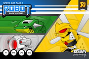 Robot Game Enemies Sprite Art Pack 1, a Graphic by ridjam (Thumbnail 1 of 4)