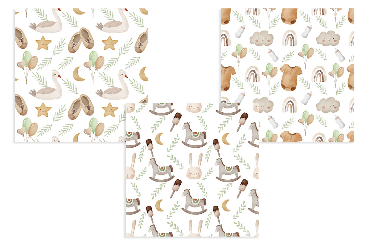 Gender reveal clipart & pattern, a Decorative Illustration by SleptArt (Photo 6 of 7)