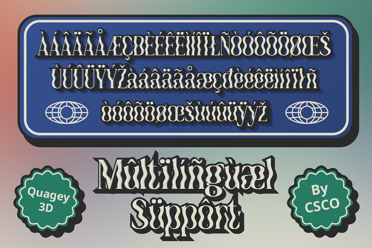 Quagey 3D, a Sans Serif Font by Craft Supply Co. (Photo 4 of 8)